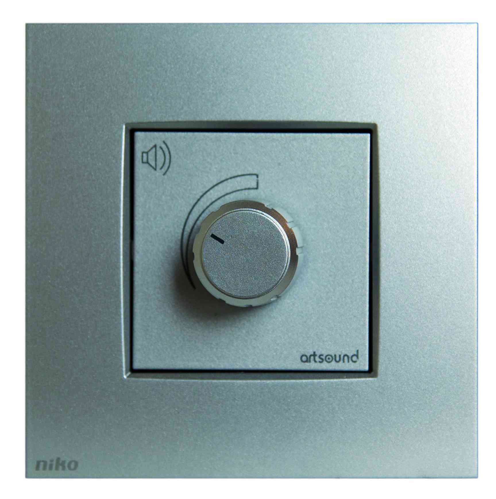 N-VOLST-121, stereo inwall volume control, niko, silver